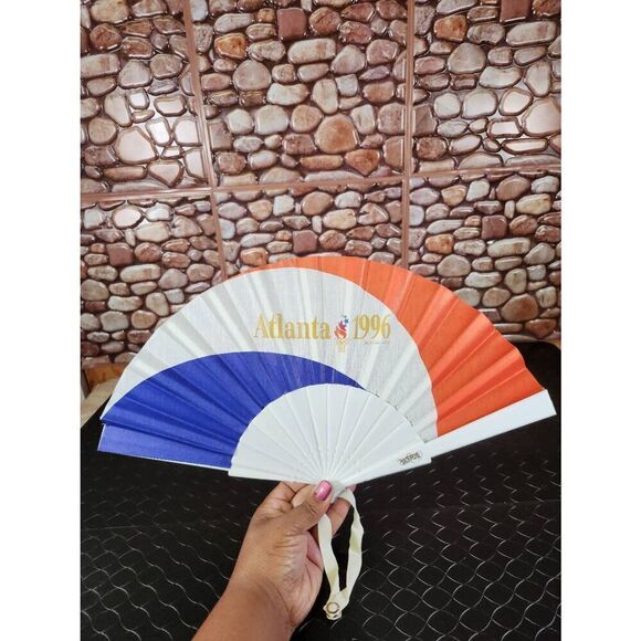 1996 Atlanta Olympics American Flag Fan - Picture 4 of 6